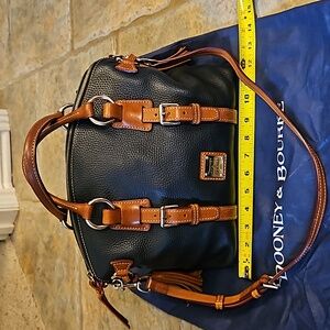Dooney & Bourke Black and Tan Leather Handbag